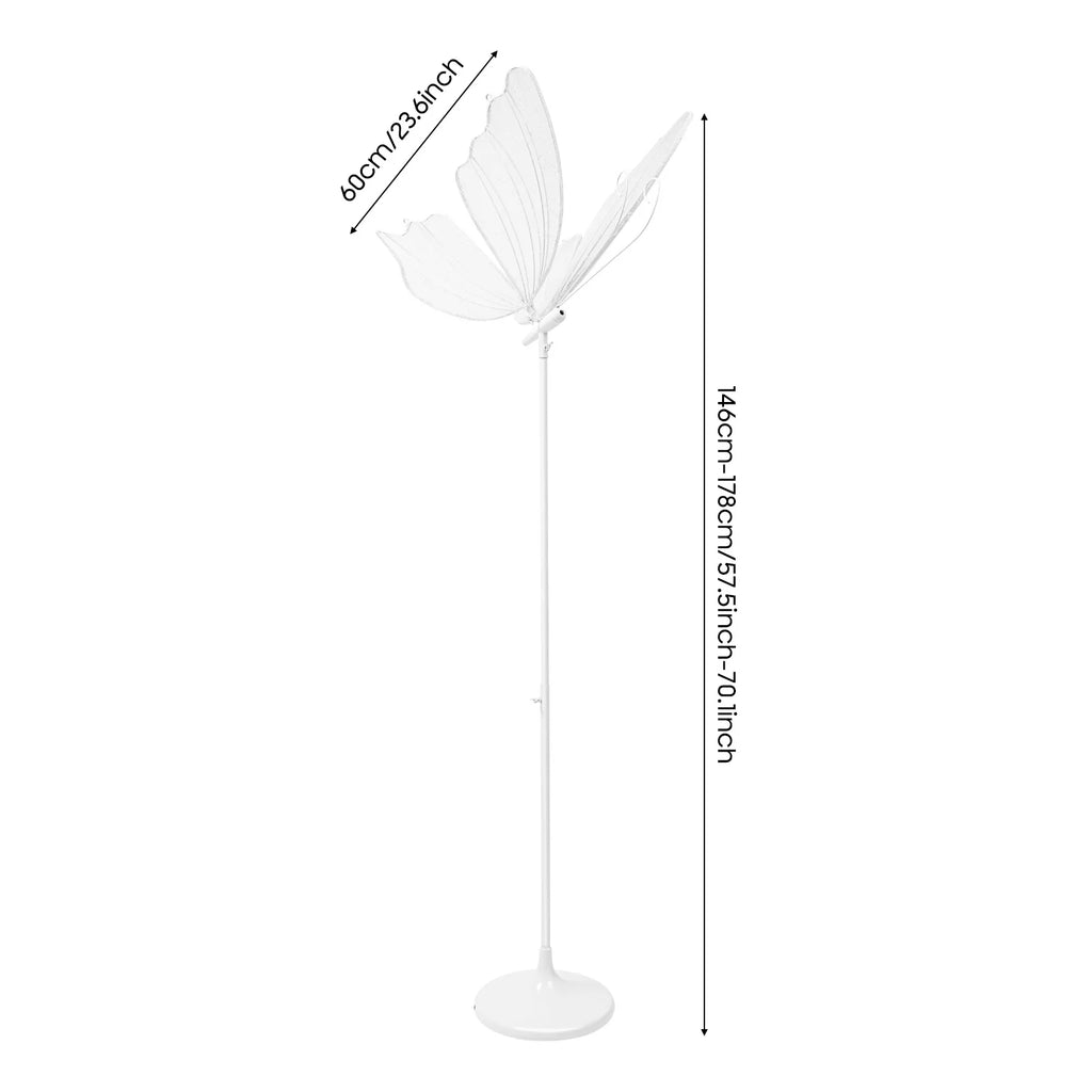 2PCS 23.6" Wedding Butterfly LED Floor Lamp Butterfly Wedding Lights Butterfly Creative Ceiling Lamp Adjustable Height 48W 110V
