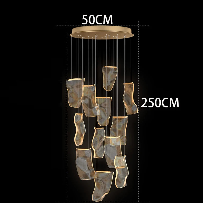 Modern home decor led lights pendant light lamps forstaircase Chandeliers for living room hanging light indoor lighting