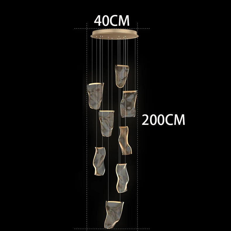 Modern home decor led lights pendant light lamps forstaircase Chandeliers for living room hanging light indoor lighting