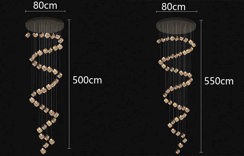 Modern home decoration crystal chandelier, stair Pendant lamp, living room Pendant lights, interior lighting