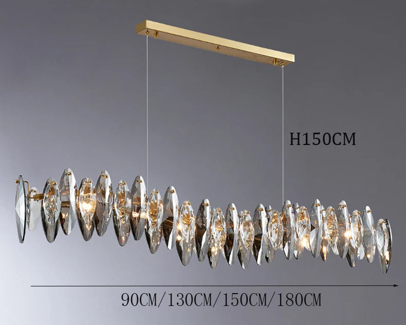 Home Decoration Pendant Lights Luxury Crystal Living room Chandelier Dining room Pendant lamp Ceiling Light indoor Lighting