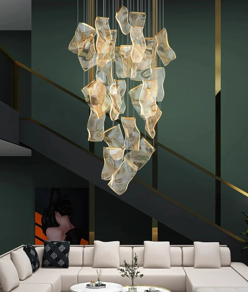 Modern home decor led lights pendant light lamps forstaircase Chandeliers for living room hanging light indoor lighting
