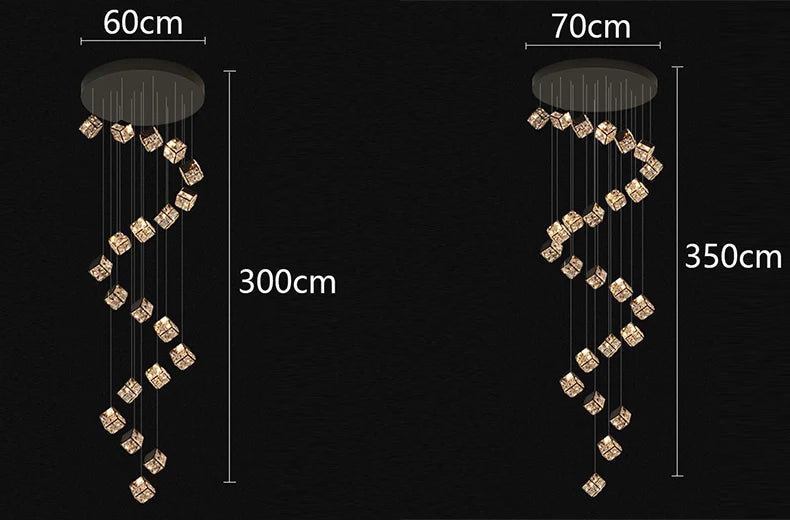 Modern home decoration crystal chandelier, stair Pendant lamp, living room Pendant lights, interior lighting