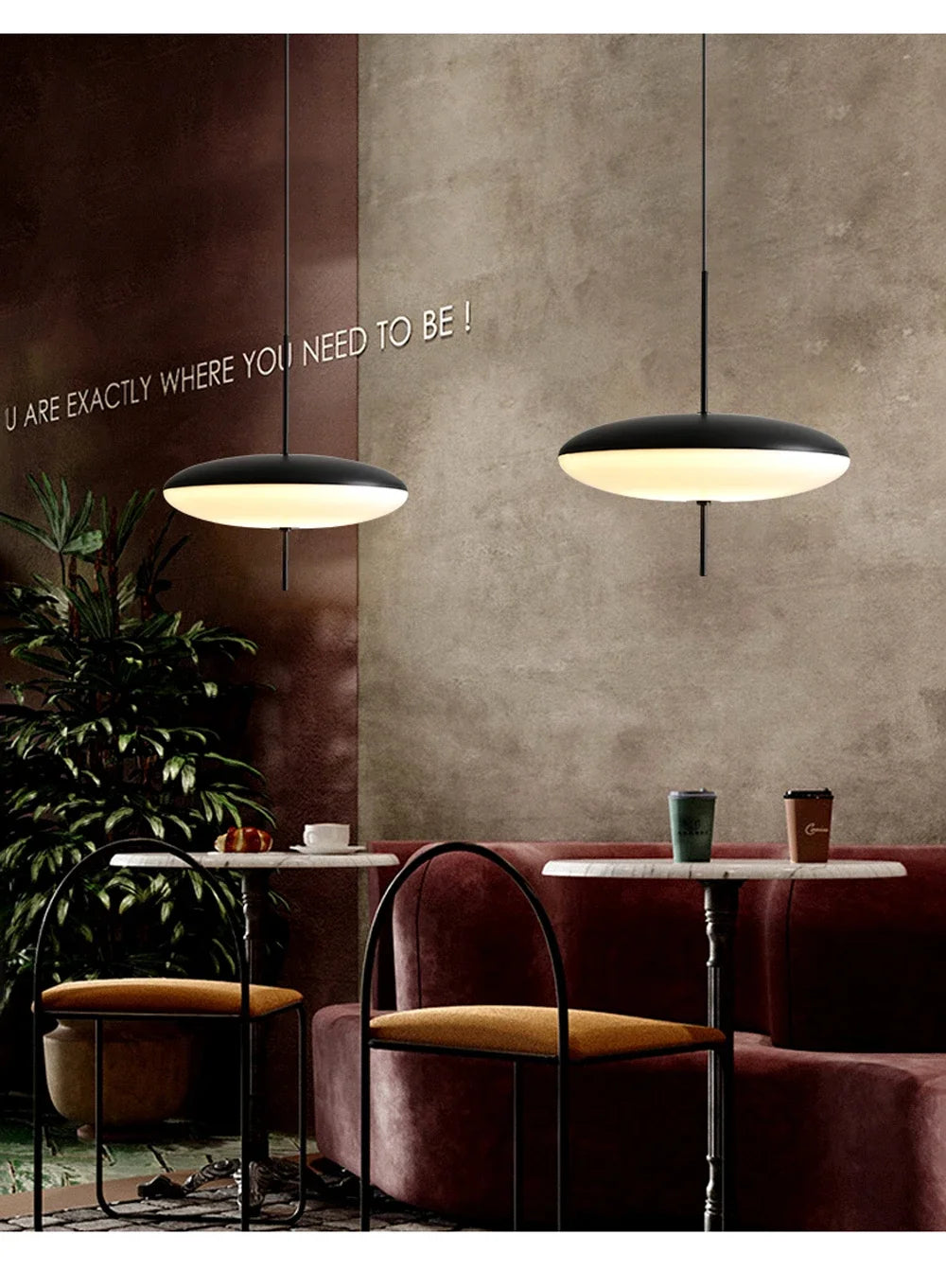 Nordic LED Pendant Light Flying Saucer Design Lamp For Bedroom Living Room Bar Cafe Office Indoor Simple Home Decorative Fixture